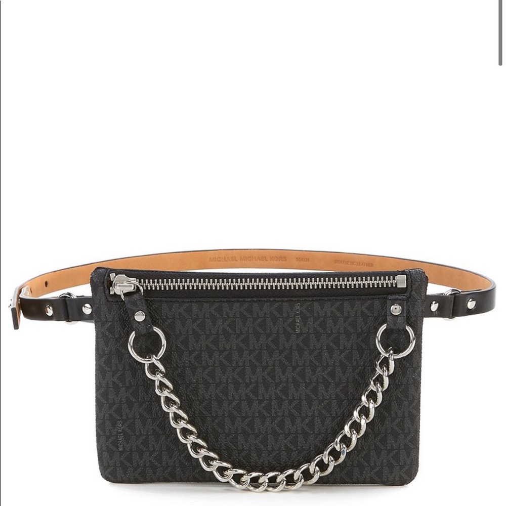 Michael Kors Pull Chain Signature Belt Bag - Picture 2 of 4
